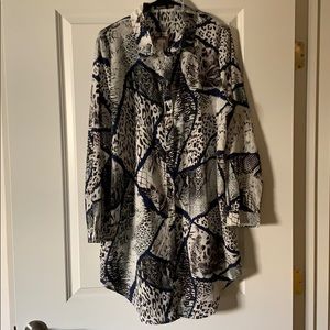 Snake Print Shirt Dress